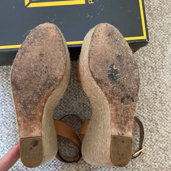 Pour La Victoire Jacqueline luggage nude platform sandals with ankle strap 9M - Picture 5 of 13